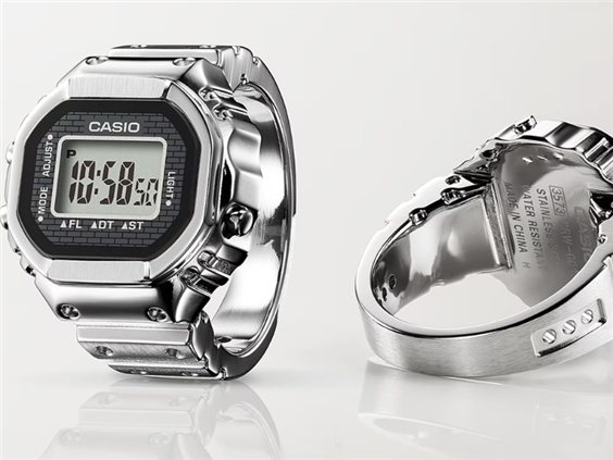 Orologio Casio Ring Watch in Acciaio CRW-001-1ER - CRW-001-1ER